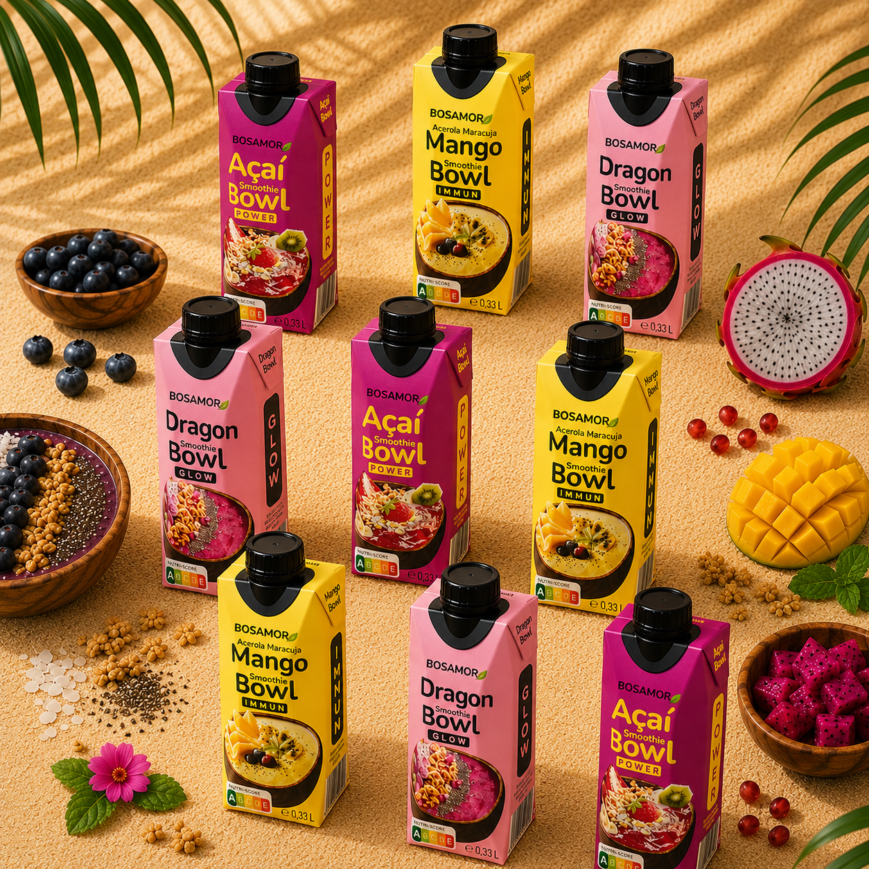 Mixed Triple Set: 3x Acai, 3x Mango & 3x Dragon