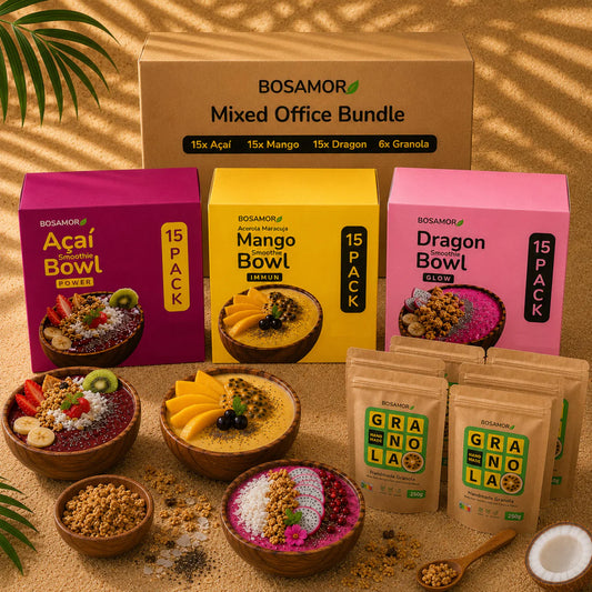Team Set: 15x Acai, 15x Mango, 15x Dragon & 3x Granola